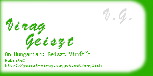 virag geiszt business card